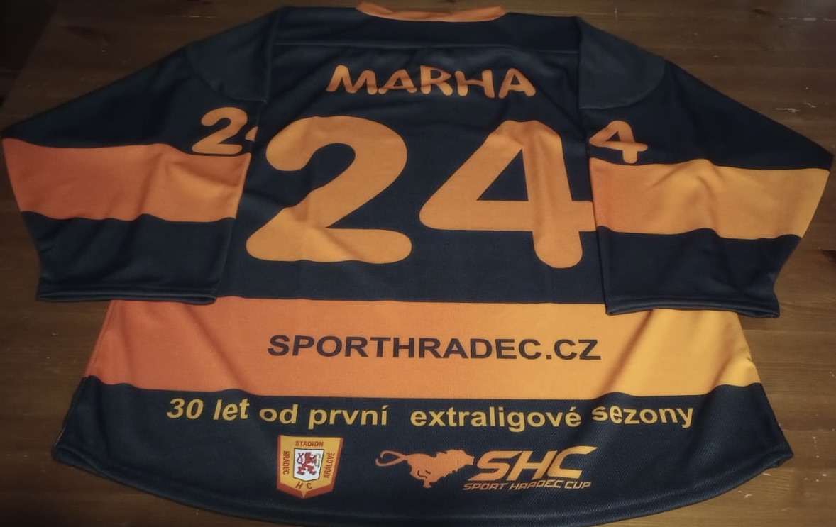 Josef Marha - Speciální dres Sport Hradec Cup Teamu k výročí 30 let od první Extraligové sezóny v Hradci Králové fotka