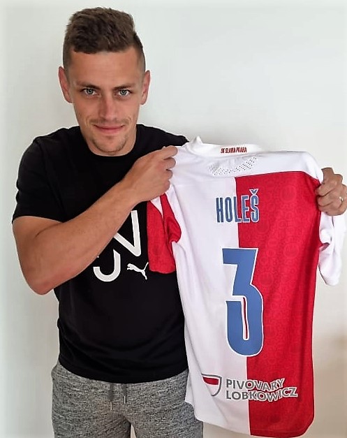 Tomáš Holeš - Slavia Praha - dres z Evropské ligy s podpisy celého týmu fotka